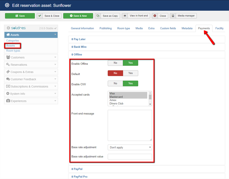 How to configure Offline payment plugin