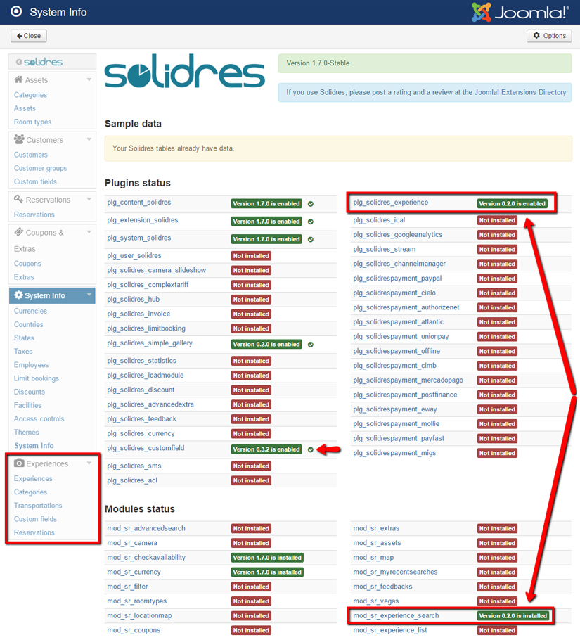 How to configure Experience