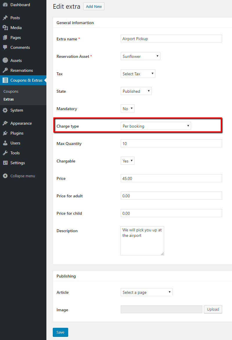 How to configure Extra