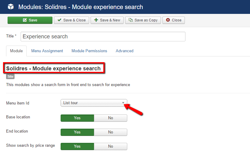 How to configure Experience