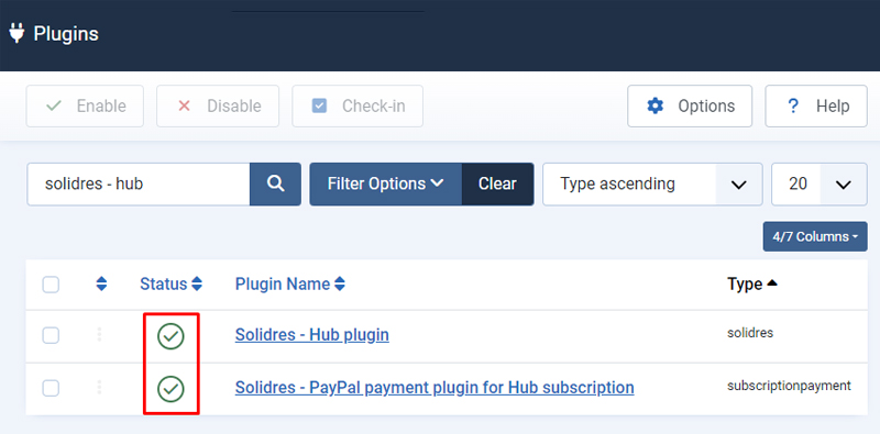 Initial configuration for Hub plugin