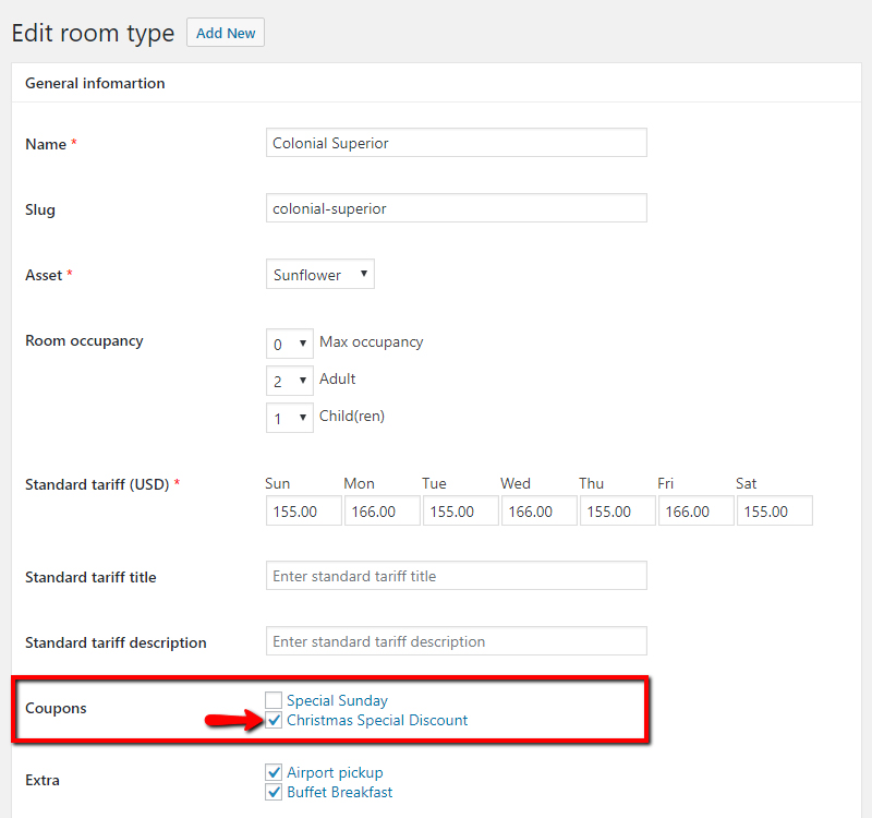 How to configure Coupon