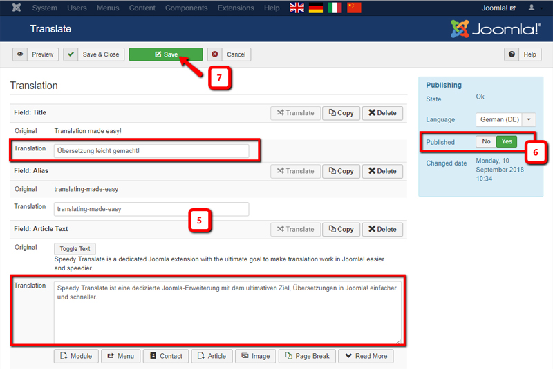Joomla multilingual management: Speedy Translate vs Falang