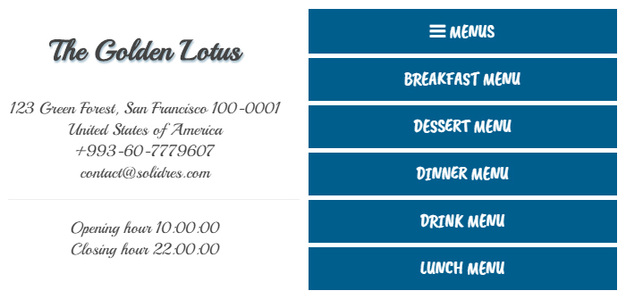 RMS - Digital restaurant menu