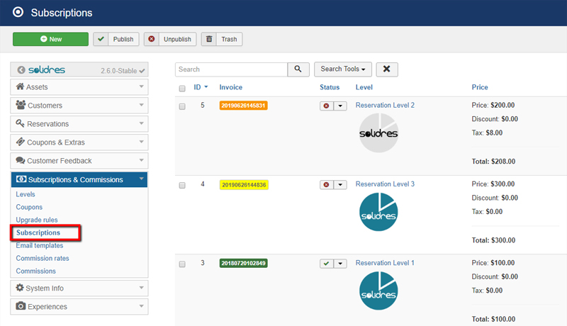 How to configure subscription and commission in Hub plugin