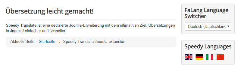 Joomla multilingual management: Speedy Translate vs Falang