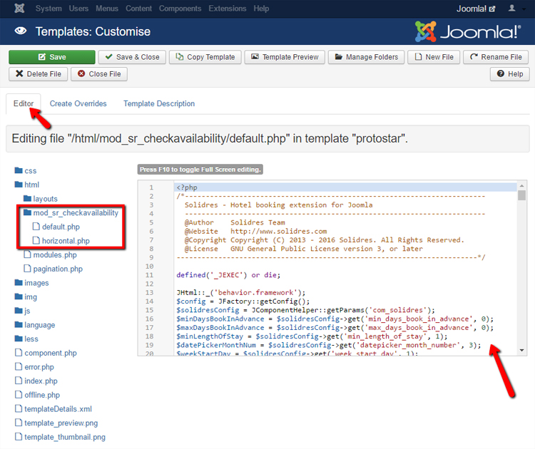 How to create Template Overrides using Joomla Template Manager