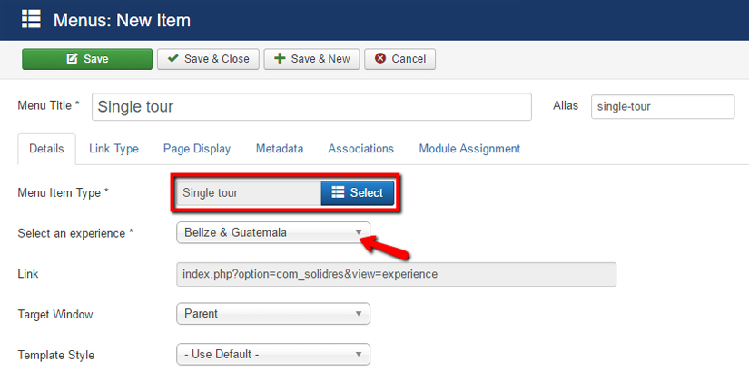 How to configure Experience