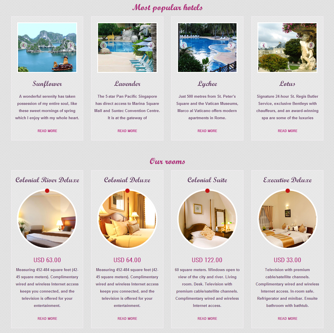 Assets and Room Types showcase